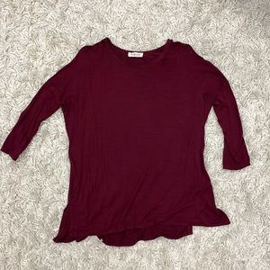 3/4 length sleeve lightweight tshirt